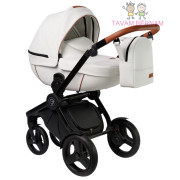 Verdi Futuro Premium 3-1 White Diamond (balta Eco-āda), bērnu rati trīs vienā